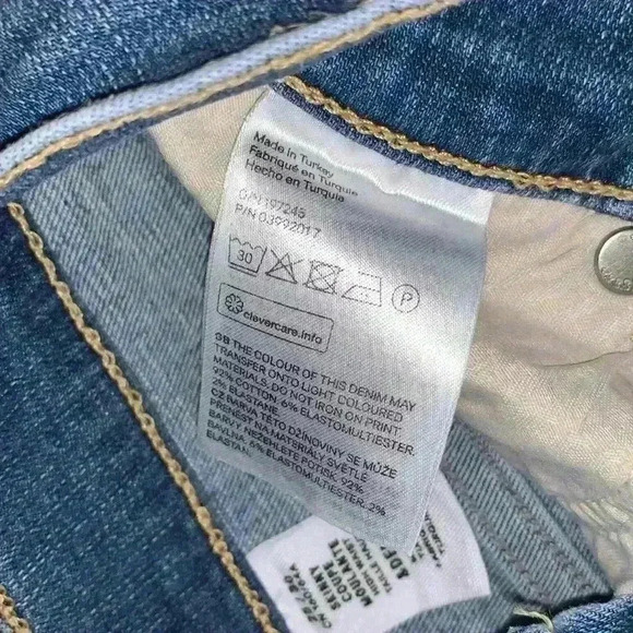 H&M Women's Blue Medium Wash 5-Pocket Shaping Skinny High Waist Denim Jeans Sz25 - Picture 6 of 13